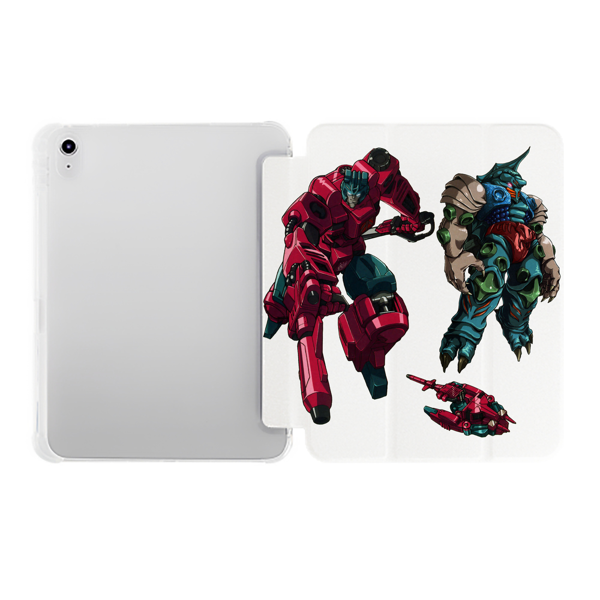 （画像用）  IPad ケース ペン収納付き 三つ折りスタンド PUレザー×シリコン 対応機種9.5/10.5/10.9インチ